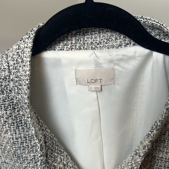 Loft Tweed Oversized Bomber Jacket Relaxed Fit Size Small - Picture 4 of 9